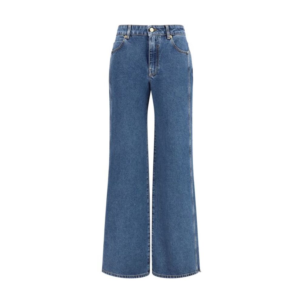 Balmain Women Straight Wide-Leg Jeans